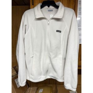 Columbia Sportswear Womens XL White Full Zip Fleece Jacket Benton Springs